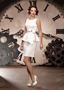 Bridal Collection 2014 short wedding dress with peplum
