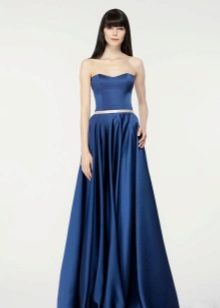 Evening dress simple blue