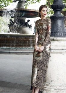 Partially Lace Evening Dress For Women 40 Years Old