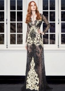 Lace black dress for women 40 years