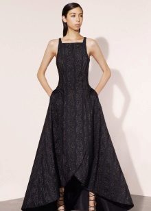 Midi dress short front long back prom