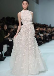 Closed wedding dress by Eli Saab