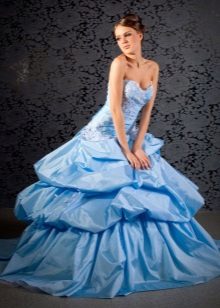 Abito da sposa gonfio blu