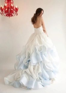 Abito da sposa bianco e blu