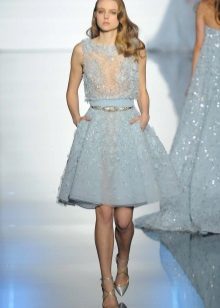 Abito da sposa corto blu