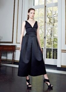 Black Midi Holiday Evening Dress