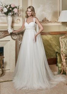 Chiffon Empire Train Wedding Dress