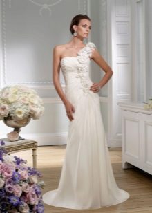 Greek wedding dress with a train