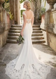 Open Back Wedding Dress With Train
