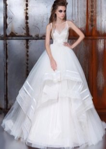 Lush layered wedding dress