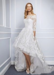 Short sleeved wedding dress