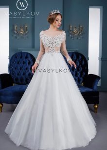 Nude Illusion Wedding Dress