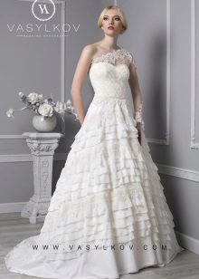 Wedding dress with ruffles from Vasilkov
