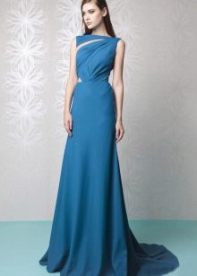 Blue evening dress by Tony Ward