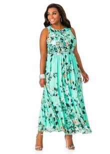 Evening dress with a belt for 52 sizes