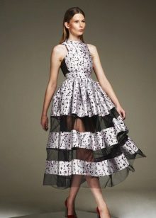 A magnificent party dress for a bright party