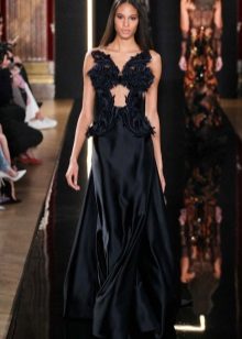 Silk black evening dress from Valentin Yudashkin