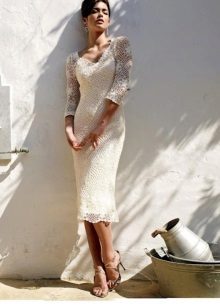 Crochet Short Knitted Wedding Dress