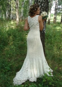 DIY crocheted wedding dress