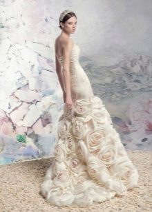 Papilio wedding dress with volumetric flowers