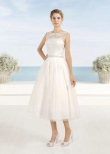Slim Midi Wedding Dress
