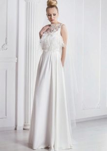 Wedding dress from Oksana Mukha with feathers