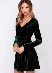 Jewelry under a velvet dress