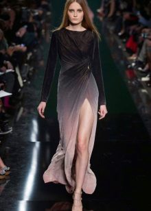 Closed dress with a slit from Eli Saab