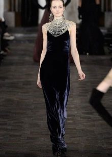 Ralph Lauren Velvet Blue Dress