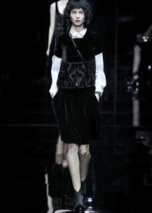 business velvet dress from Armani