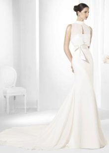 White Wedding Dress with American Armhole