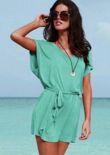 Turquoise tunic dress