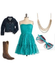 Black jacket and accessories for a turquoise dress