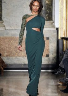 Straight Slit Evening Dress