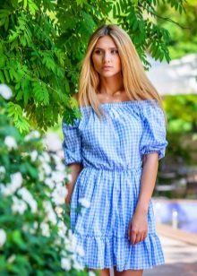 Blue Plaid Country Dress