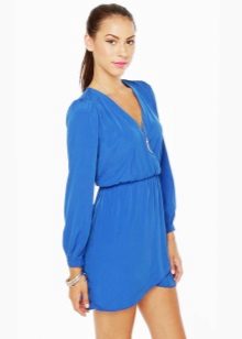 Blue dress with sleeves