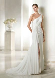 San Patrick One Shoulder Split Wedding Dress