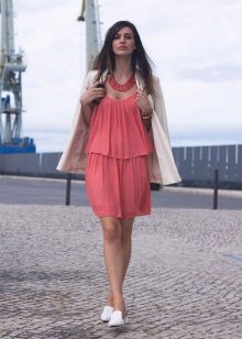 Matching shoes for a coral dress