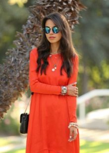 Red Terracotta Coral Dress