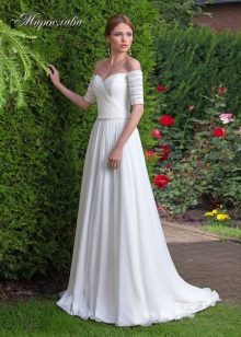 Lady White straight wedding dress