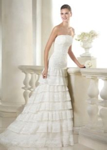 San Patrick Wedding Dress with Mermaid Ruffles