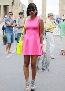 Yellow Fuchsia Dress Bag