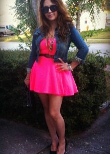 Blue Fuchsia Denim Dress