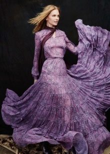 Long Sleeve Chiffon Dress