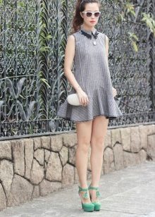 Shoes green to gray dress