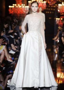 Elie Saab Wedding Dress with Rhinestone Embellished Corset
