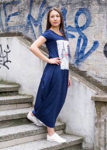 Long sports navy dress