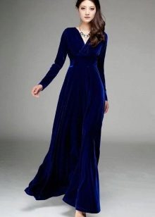Navy Velvet Dress