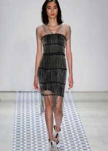 Fringed evening dress