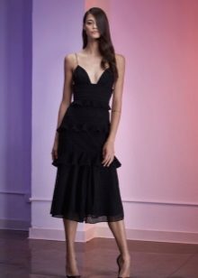 Evening dress in linen style